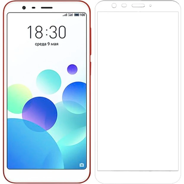 Захисне скло 3D Meizu M8c Біле