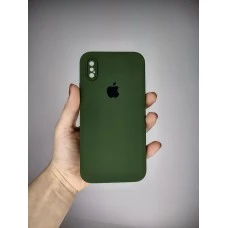 Силикон Original Square RoundCam Case Apple iPhone X / XS (Forest Green)