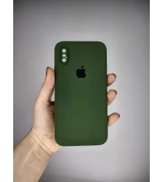 Силикон Original Square RoundCam Case Apple iPhone X / XS (Forest Green)