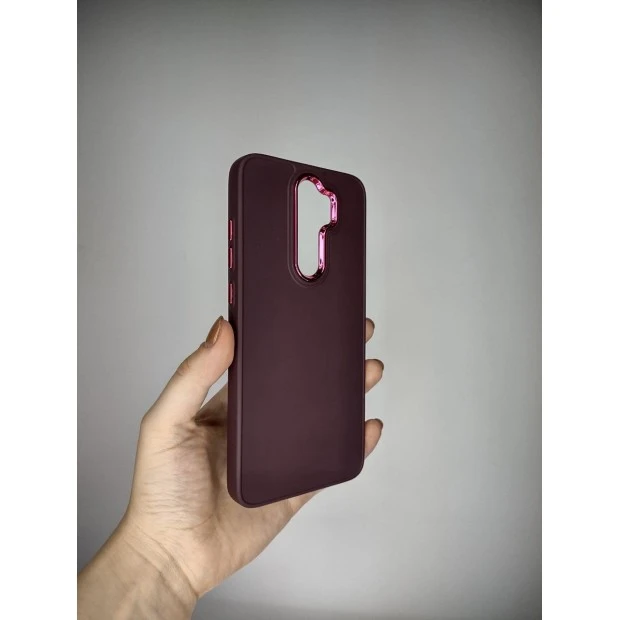 Накладка Metal Camera Xiaomi Redmi Note 8 Pro (Бордо)