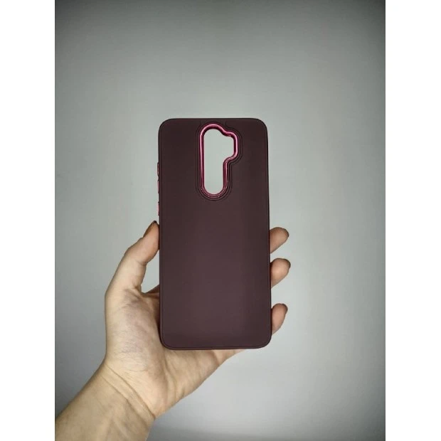 Накладка Metal Camera Xiaomi Redmi Note 8 Pro (Бордо)