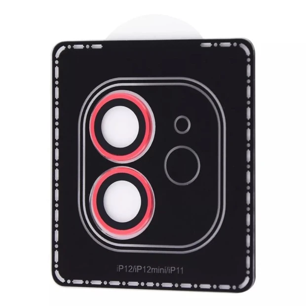 Захисне скло на камеру Achilles Apple iPhone 11  /  12  /  12 mini (червоне)