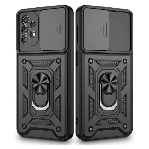 Бронь-чохол Ring Serge Armor Case для Samsung Galaxy A52  /  A52s (ShutCam) (Чорний)