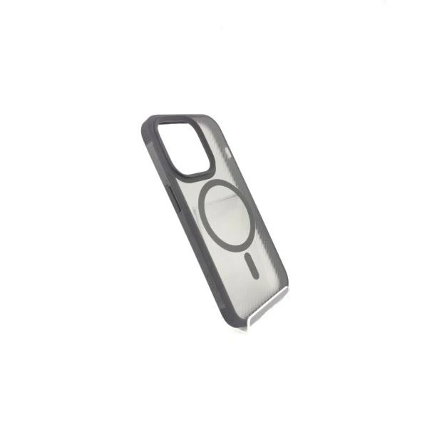 Силикон iPaky Carbon Clear with MagSafe iPhone 14 Pro (Black)