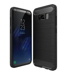 Силикон Polished Carbon Samsung Galaxy S8 Plus (Чёрный)