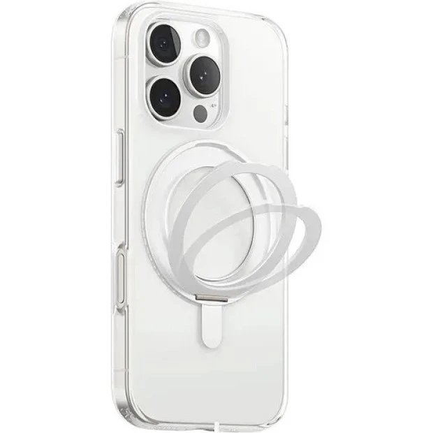 Blueo Crystal 360 Rotatable Stand with MagSafe Case for Apple iPhone 15 Pro Max (Transparent)