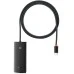 Адаптер USB HUB Baseus Lite Series (Type-C на 4 USB 3.0) (1м) (Чорний) WKQX030401