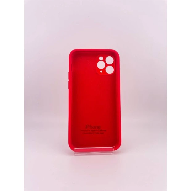 Силіконовий оригінальний квадратний чохол RoundCam для Apple iPhone 11 Pro (05) Product RED