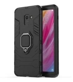 Бронь-чехол Ring Armor Case Samsung Galaxy A8 Plus (2018) A730 (Чёрный)