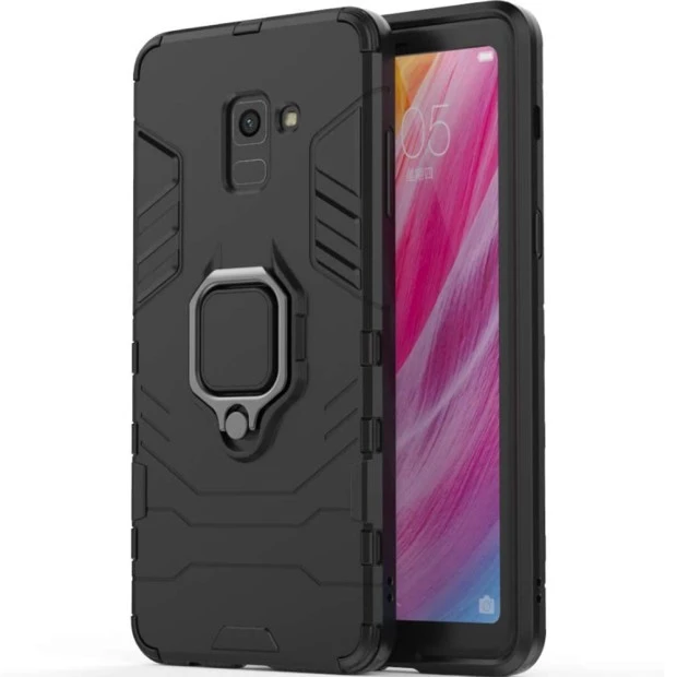 Бронь-чохол Ring Armor Case Samsung Galaxy A8 Plus (2018) A730 (Чорний)