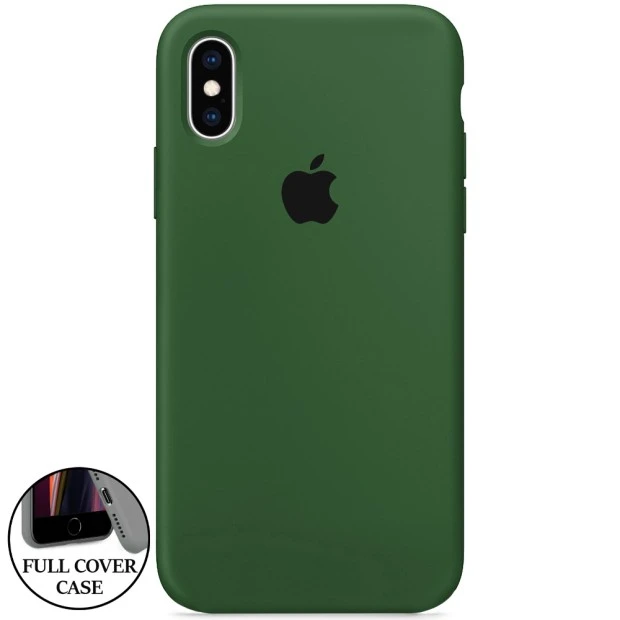 Силикон Original Round Case Apple iPhone XS Max (52) Olive