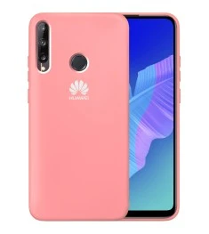 Силіконовий чохол Original 360 Case Logo для Huawei P40 Lite E (Рожевий)
