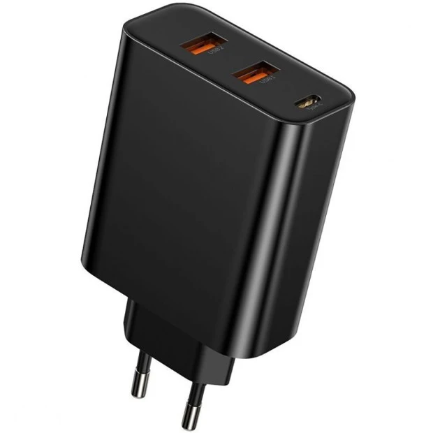 СЗУ-адаптер Baseus PPS Three Output Quick Charger 5A Type-C + 2USB 60W (Чёрный)
