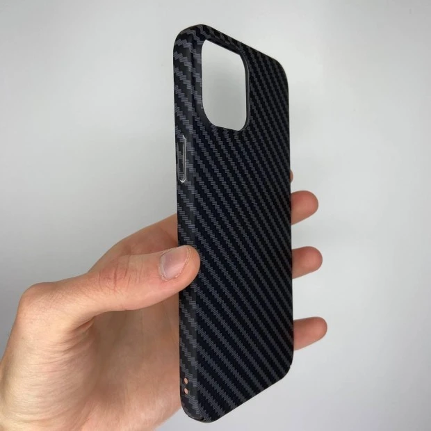Чехол-накладка Carbon MagSafe для Apple iPhone 12 Pro Max (Чёрный)