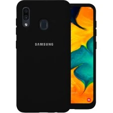 Силикон Original 360 Case Logo Samsung Galaxy A20 / A30 (2019) (Чёрный)