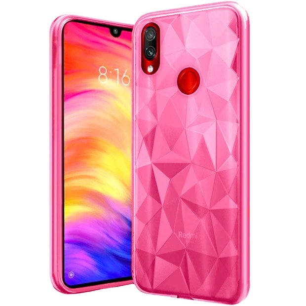 Силиконовый чехол Prism Case Xiaomi Redmi Note 7 (розовый)