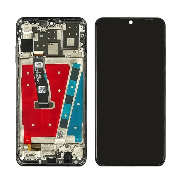 Дисплей для Huawei P30 Lite/ Nova 4e (2019) (48МР версия) с чёрным тачскрином и чёрной корпусной рам