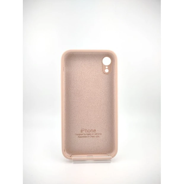 Оригінальний чохол Silicon Square RoundCam для Apple iPhone XR (08) рожевий пісок