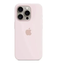Силикон Original Round Case Apple iPhone 15 Pro (76) Chalk Pink
