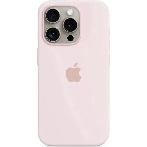 Силикон Original Round Case Apple iPhone 15 Pro (76) Chalk Pink