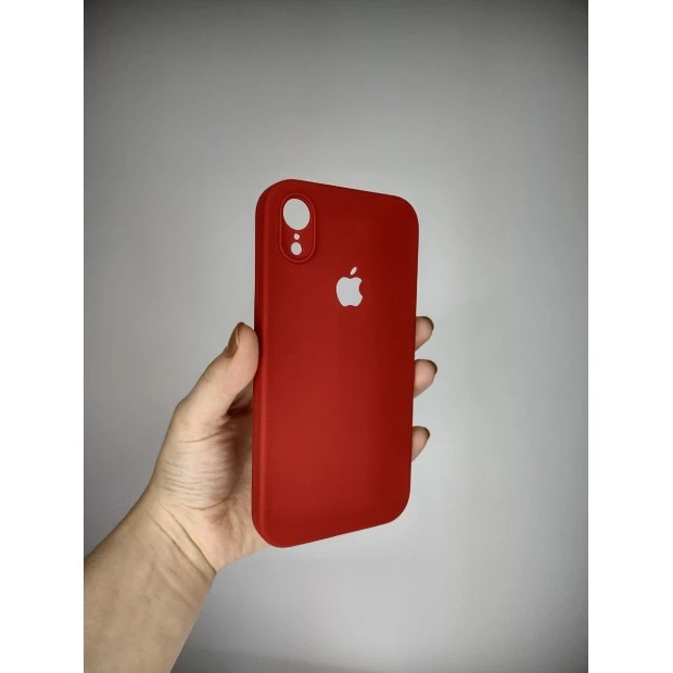 Силіконовий чохол Original Square RoundCam для Apple iPhone XR (паприка).