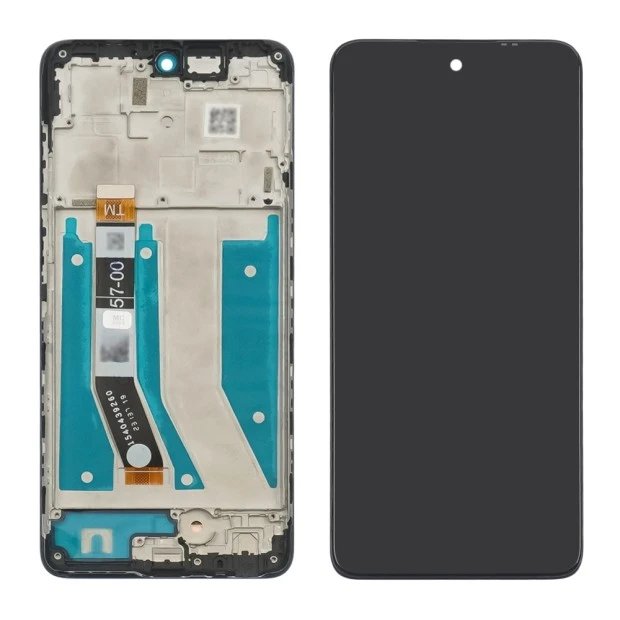 Дисплей для Motorola G73 5G (XT2237) с чёрным тачскрином и корпусной рамкой
