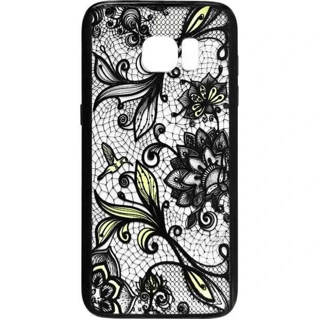 Силиконовый чехол Pattern Samsung Galaxy S7 Edge (Чёрный)