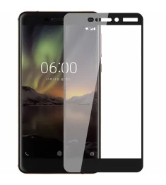 Захисне скло 3D для Nokia 6 (2018) чорне