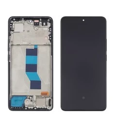Дисплей для Xiaomi Redmi Note 14 (5G) с чёрным тачскрином и чёрной корпусной рам..