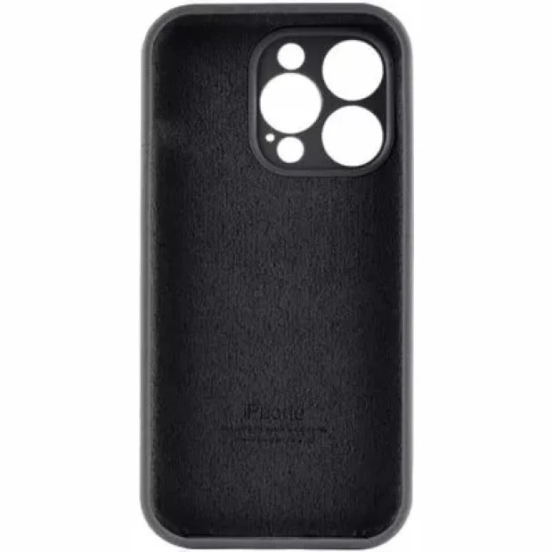 Оригінальний силіконовий чохол RoundCam для Apple iPhone 15 Pro Max (07) чорний.