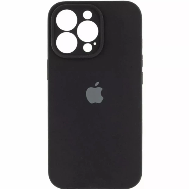 Оригінальний силіконовий чохол RoundCam для Apple iPhone 15 Pro Max (07) чорний.