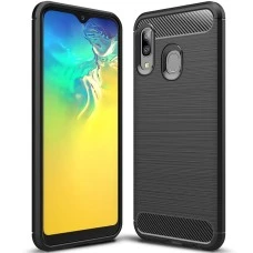 Силикон Polished Carbon Samsung Galaxy A20e (Чёрный)