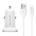 Car adapter Borofone BZ12 + Lightning cable (White) Car adapter Borofone BZ12 + Lightning cable (White)