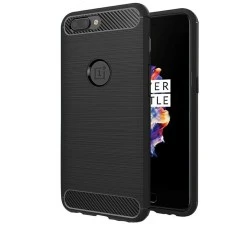 Силиконовый чехол Polished Carbon OnePlus 5 (Чёрный)