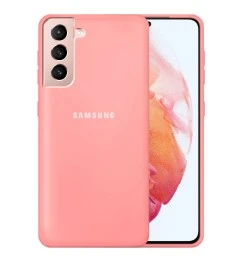 Силикон Original 360 Case Logo Samsung Galaxy S21 (Розовый)