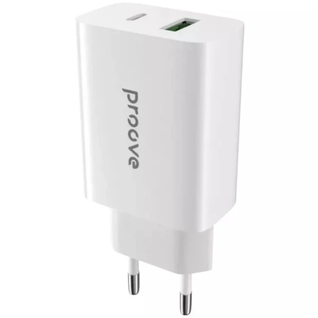 Proove Rapid 20W Power Adapter (1 Type-C) + Type-C to Lightning Cable (White)