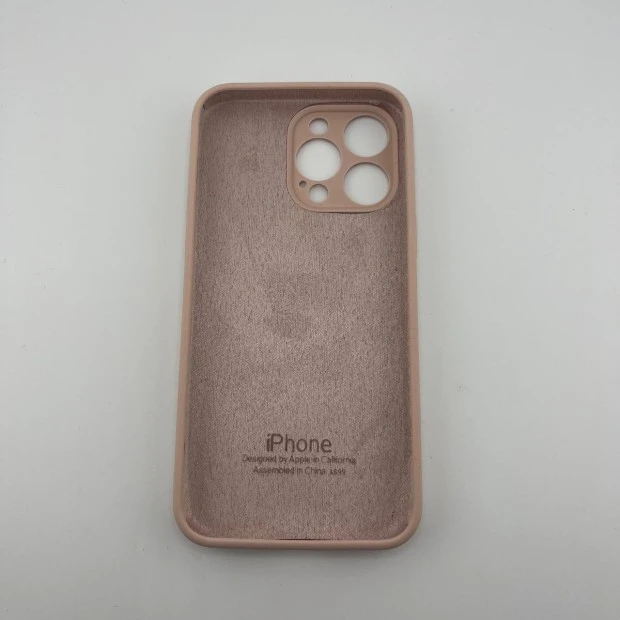 Силіконовий оригінальний чохол RoundCam для Apple iPhone 15 Pro Max (08) Рожевий пісок