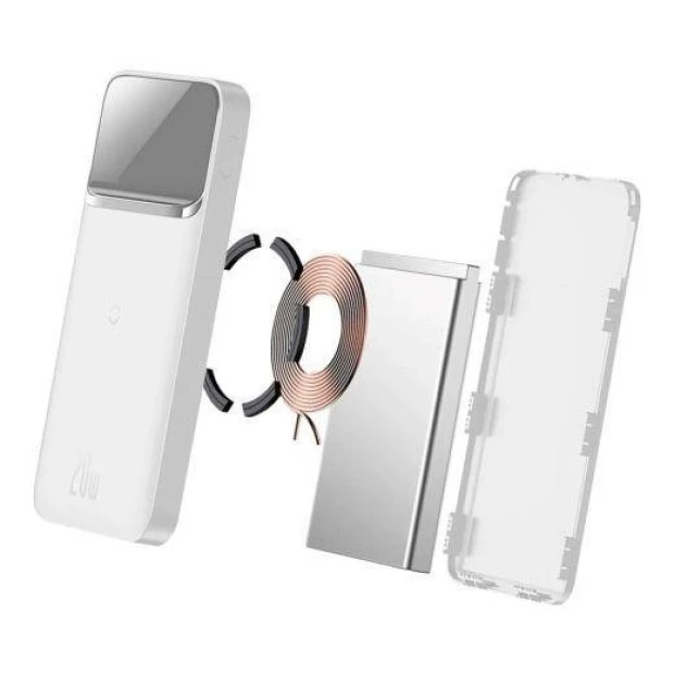 Бездротовий акумулятор Baseus Magnetic Wireless 10000mAh 20W (Білий)