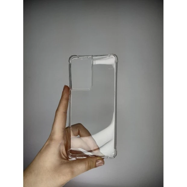 Силіконовий чохол 6D для Samsung Galaxy S21 Ultra (Прозорий)