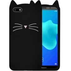 Силикон Kitty Case Huawei Y5 (2018) / Y5 Prime (2018) / Honor 7A (Черный)