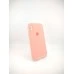 Оригінальний силіконовий квадратний чохол RoundCam для Apple iPhone X  /  XS (14) рожевий