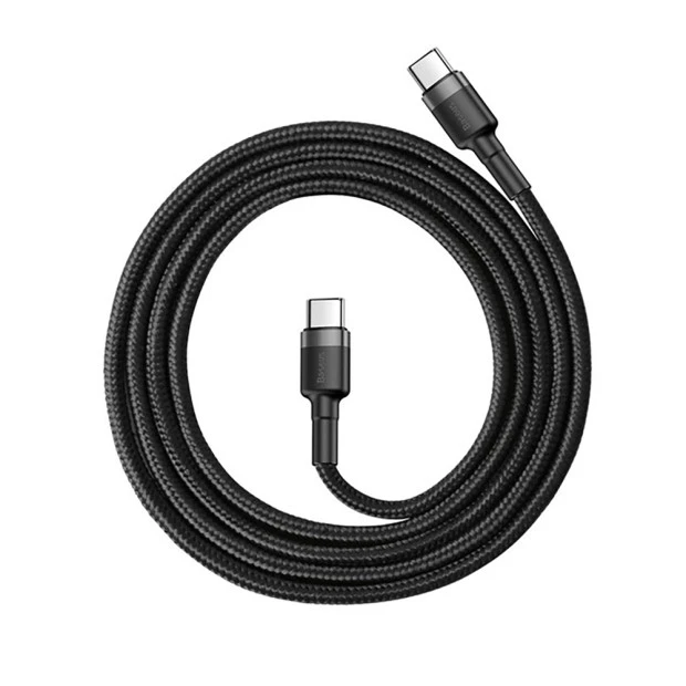 USB-кабель Baseus Cafule Special Edition PD2.0 60W (1м) (Type-C на Type-C) (Чорний / Сірий) CATKLF-GG1