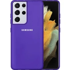 Силикон Original 360 Case Logo Samsung Galaxy S21 Ultra (Фиолетовый)