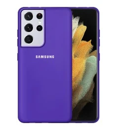 Силикон Original 360 Case Logo Samsung Galaxy S21 Ultra (Фиолетовый)