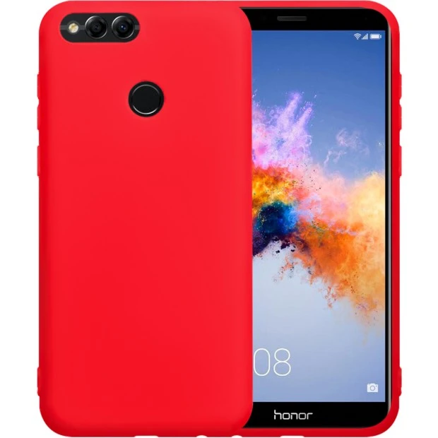 Силиконовый чехол iNavi Color Huawei Honor 7X (Красный)
