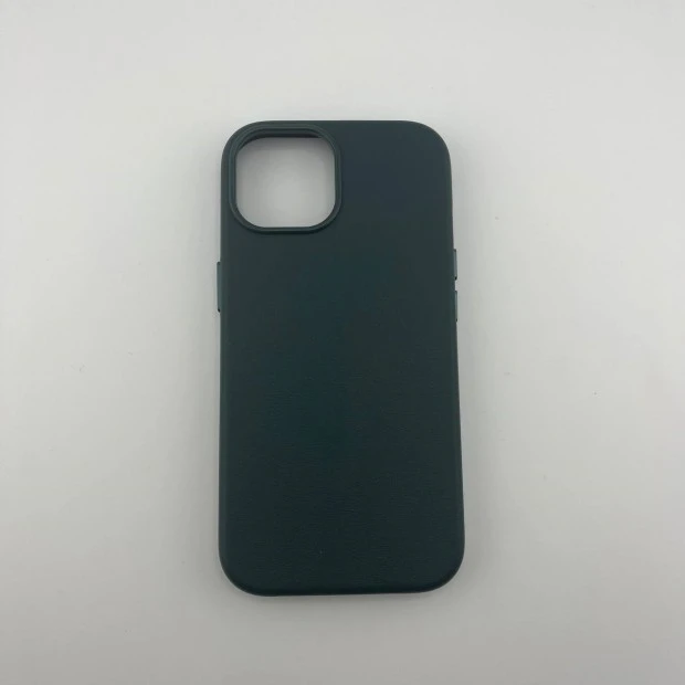 Чохол WAVE Premium Leather Edition з MagSafe для iPhone 15 (Лісовий зелений)