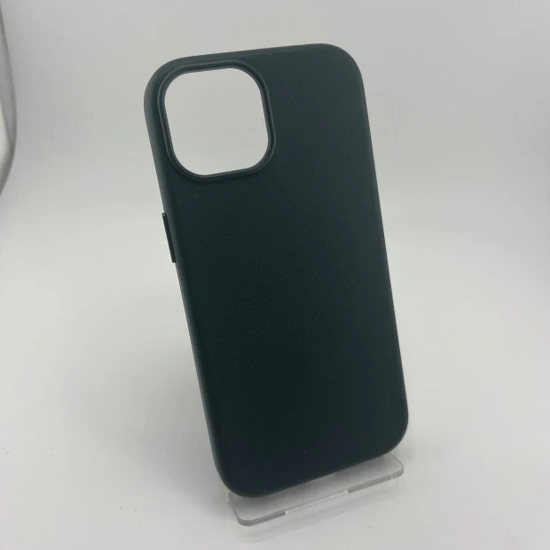 Чохол WAVE Premium Leather Edition з MagSafe для iPhone 15 (Лісовий зелений)