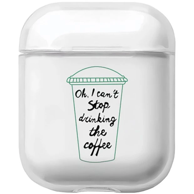 Чехол для наушников Clear Case Apple Airpods (Coffee)