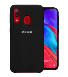 Силикон Original 360 Case Logo Samsung Galaxy A40 (2019) (Чёрный)