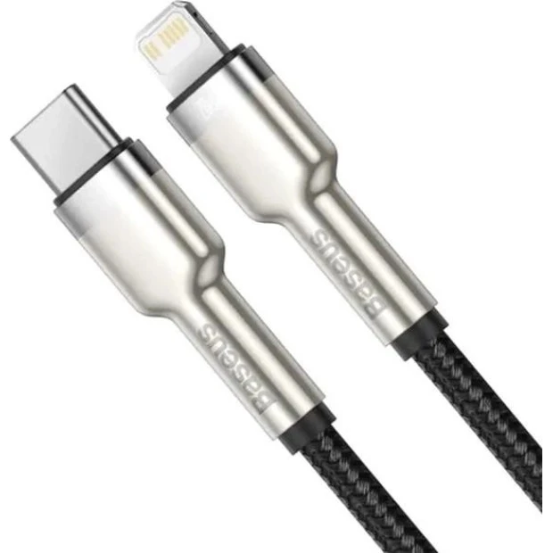 USB-кабель Baseus Cafule Metal Data 20W (2m) (Type-C to Lightning) (Чорний) CATLJK-B01